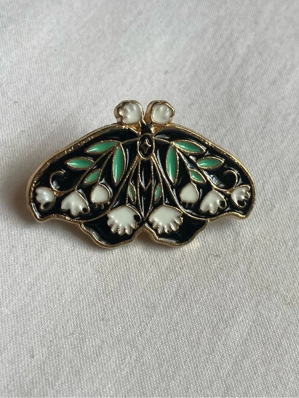 Enamel Moth Brooch